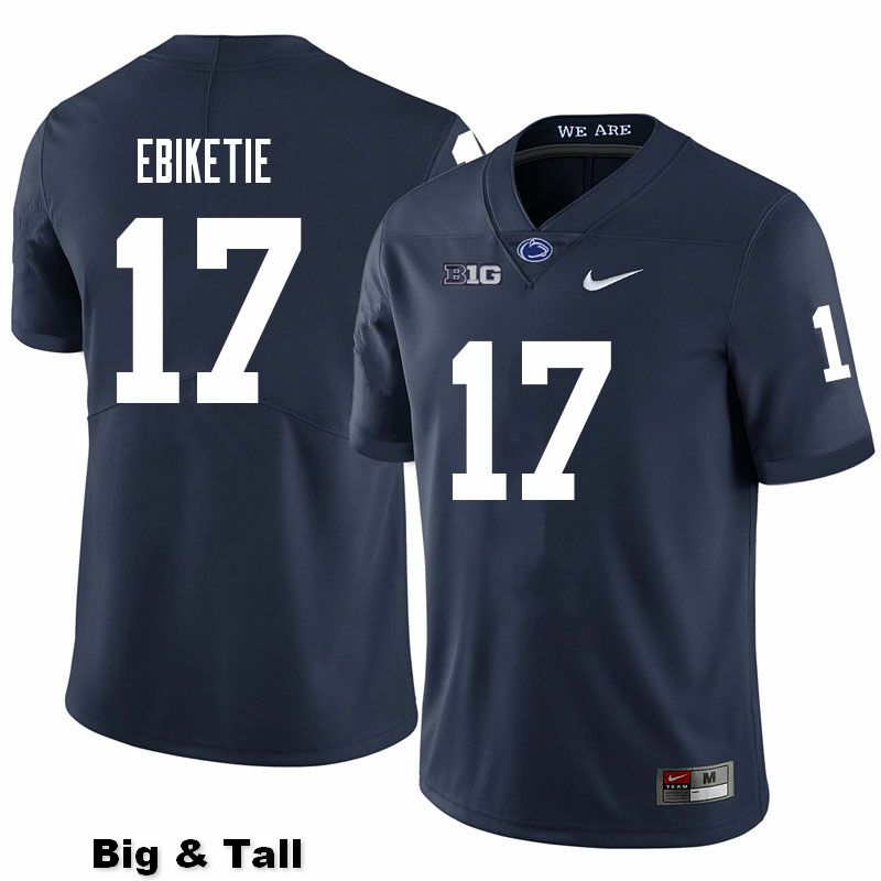 NCAA Nike Men's Penn State Nittany Lions Arnold Ebiketie #17 College Football Authentic Big & Tall Navy Stitched Jersey RKP1598VS